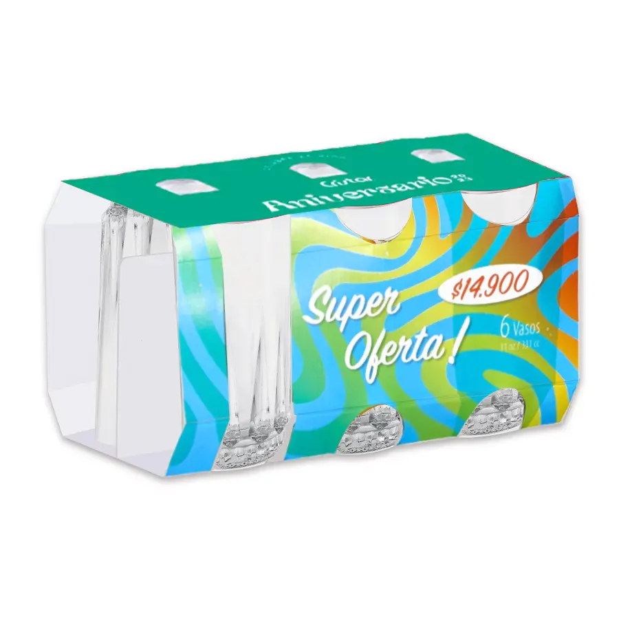 vaso prisma aniversario cristar por 6