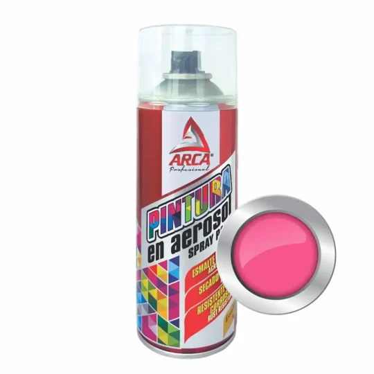 Pintura Arca 1002 en Aerosol 450 mL Rosa Fluorescente