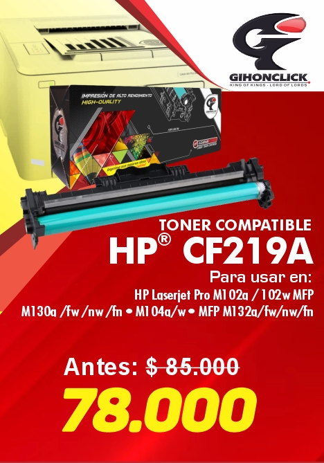 TARJETA WEB TONER GIHON