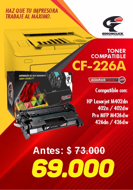 TARJETA WEB TONER GIHON CF226A